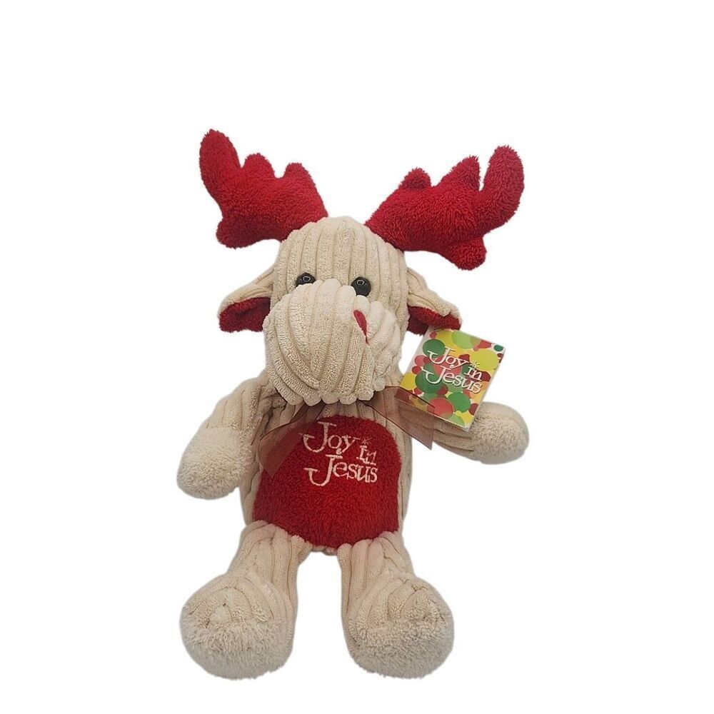 Goffa Moose Plush Ribbed Corduroy 16" Joy In Jesus
